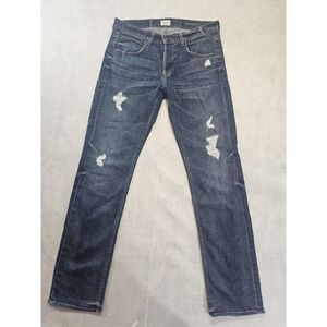 Mens Jeans‎ Sz 33×33 Hudson Byron Five Pocket Straight Whisking Distressed